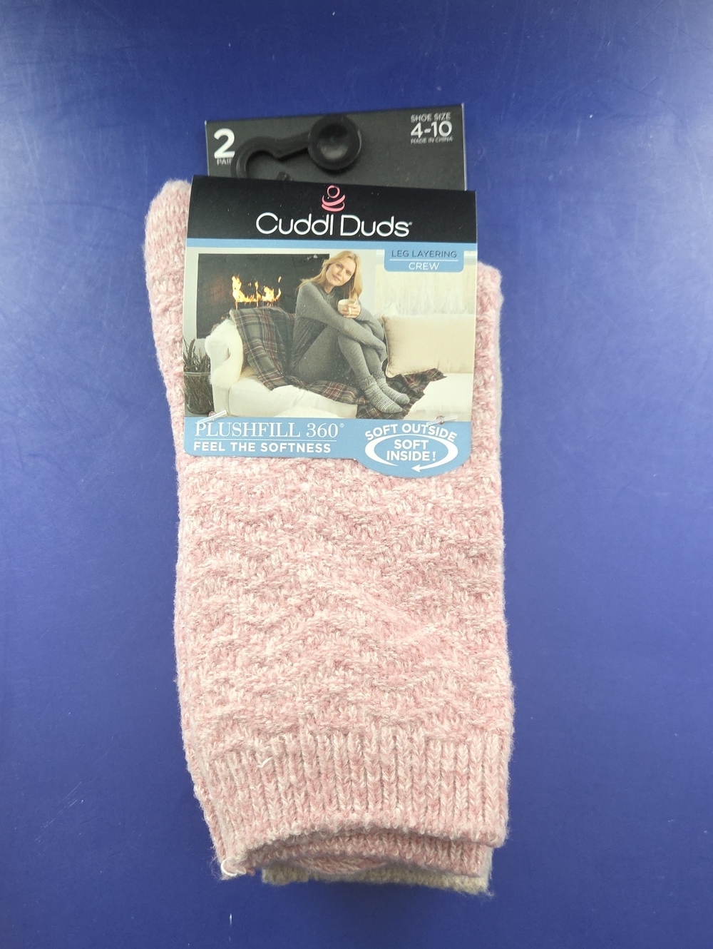 Cuddl Duds Plushfill 360 Women's Crew Socks Size 4-10